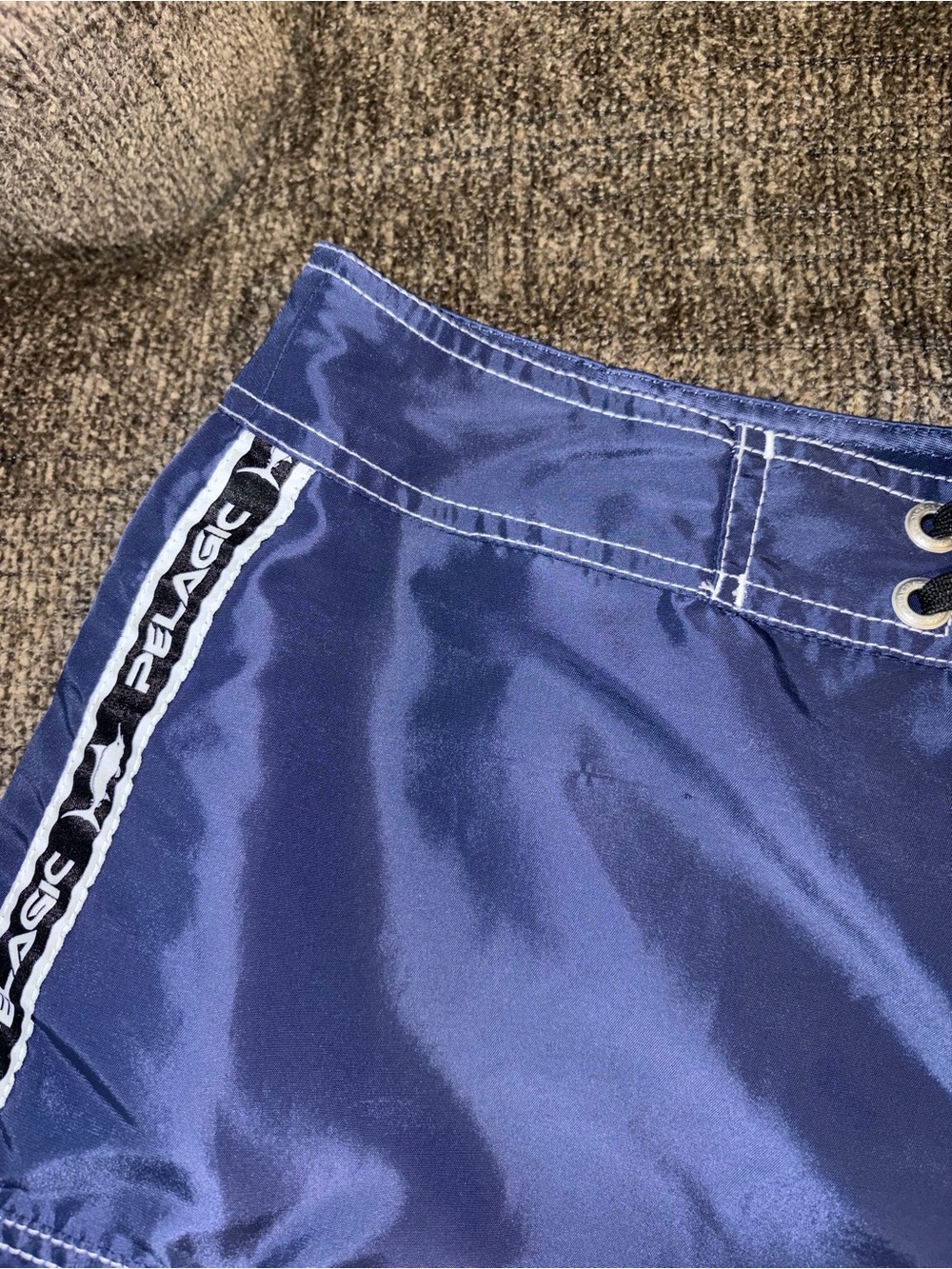 Navy Blue Black Fin Pelagic Swim Shorts Size 30 - Picture 4 of 11